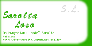 sarolta loso business card